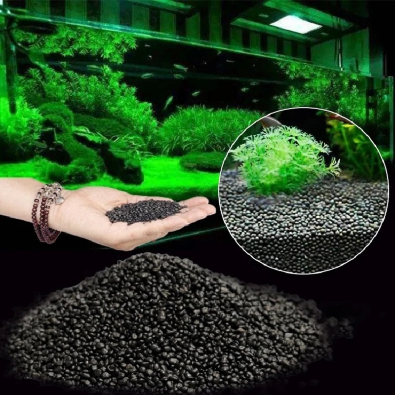 Aquarium Planted Sand - ถังปลาน้ําหญ้าโคลนพืชเมล็ดดิน Aquarium ด้านล่างทรายอาหารดินโคลนสีดําถังหญ้าน้ําด้านล่างดินปุ๋ย