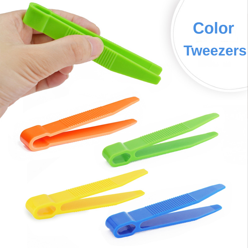 Planted Clip Tweezers - 4 ชิ้นคุณภาพสูงทนทานคลิปพลาสติกแหนบมอเตอร์สําหรับเด็กการเรียนรู้ของเล่นสําหรับเด็กพืชแมลงการศึกษาชุดเครื่องมือ