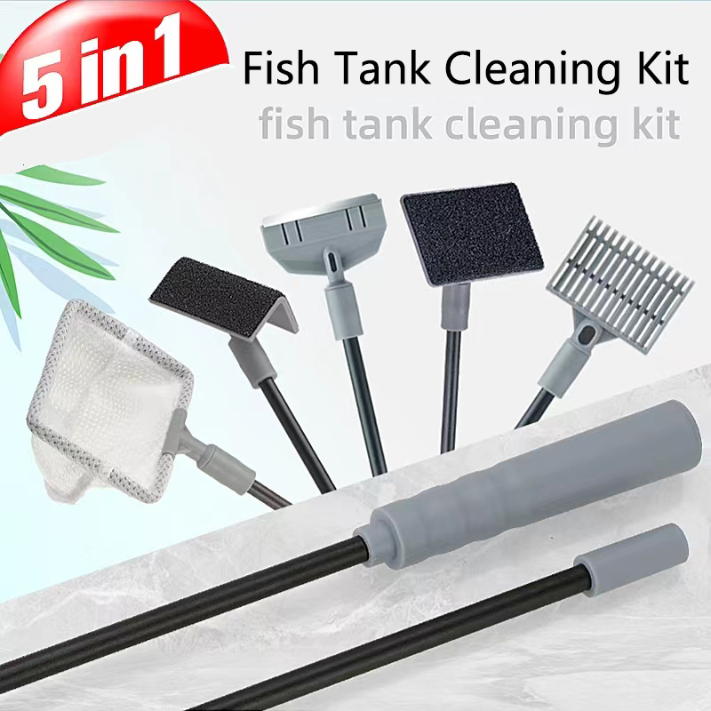 Planted Aquarium Cleaning Kit - Aquarium Fish Tanks ทําความสะอาดชุดเครื่องมือสาหร่ายชุดทําความสะอาดถัง Aquarium Cleaner