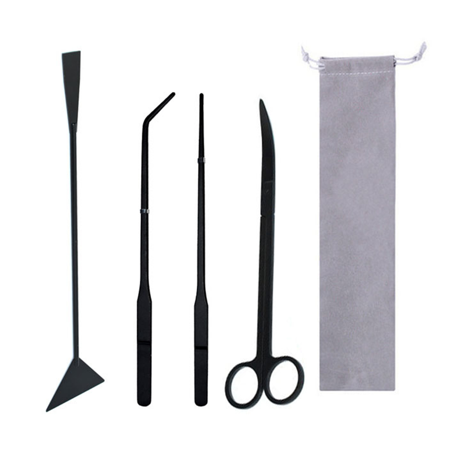 Planted Aquarium Cleaning Kit - ชุดอุปกรณ์ทำความสะอาดตู้ปลาสแตนเลส กรรไกร แหนบ คีมจับต้นไม้ ตะหลิว ที่ขูดตะไคร่