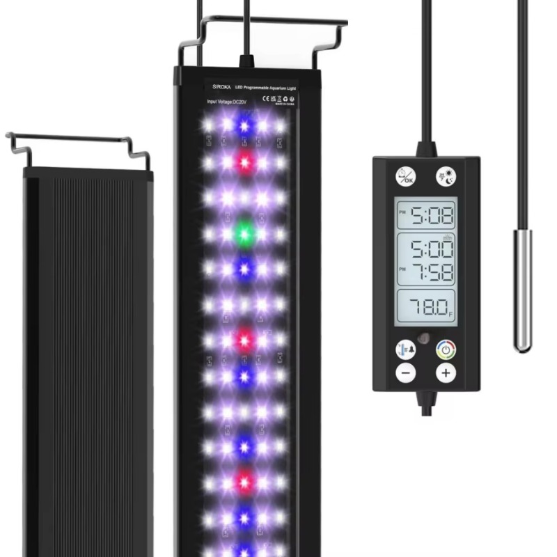 Planted Aquarium Cycling - ไฟตู้ปลาแบบตั้งโปรแกรมได้ตลอด 24 ชั่วโมง พร้อมจอ LCD แสดงอุณหภูมิ