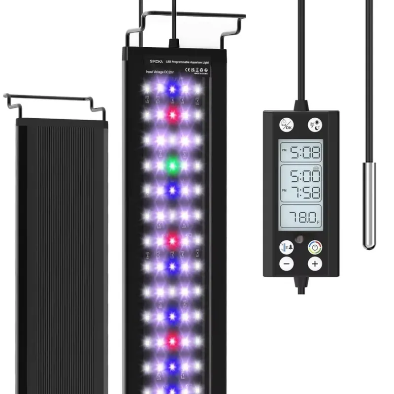 Planted Aquarium Cycling - ไฟเลี้ยงปลา SIROKA 24/7 แบบตั้งโปรแกรมได้ พร้อมจอ LCD