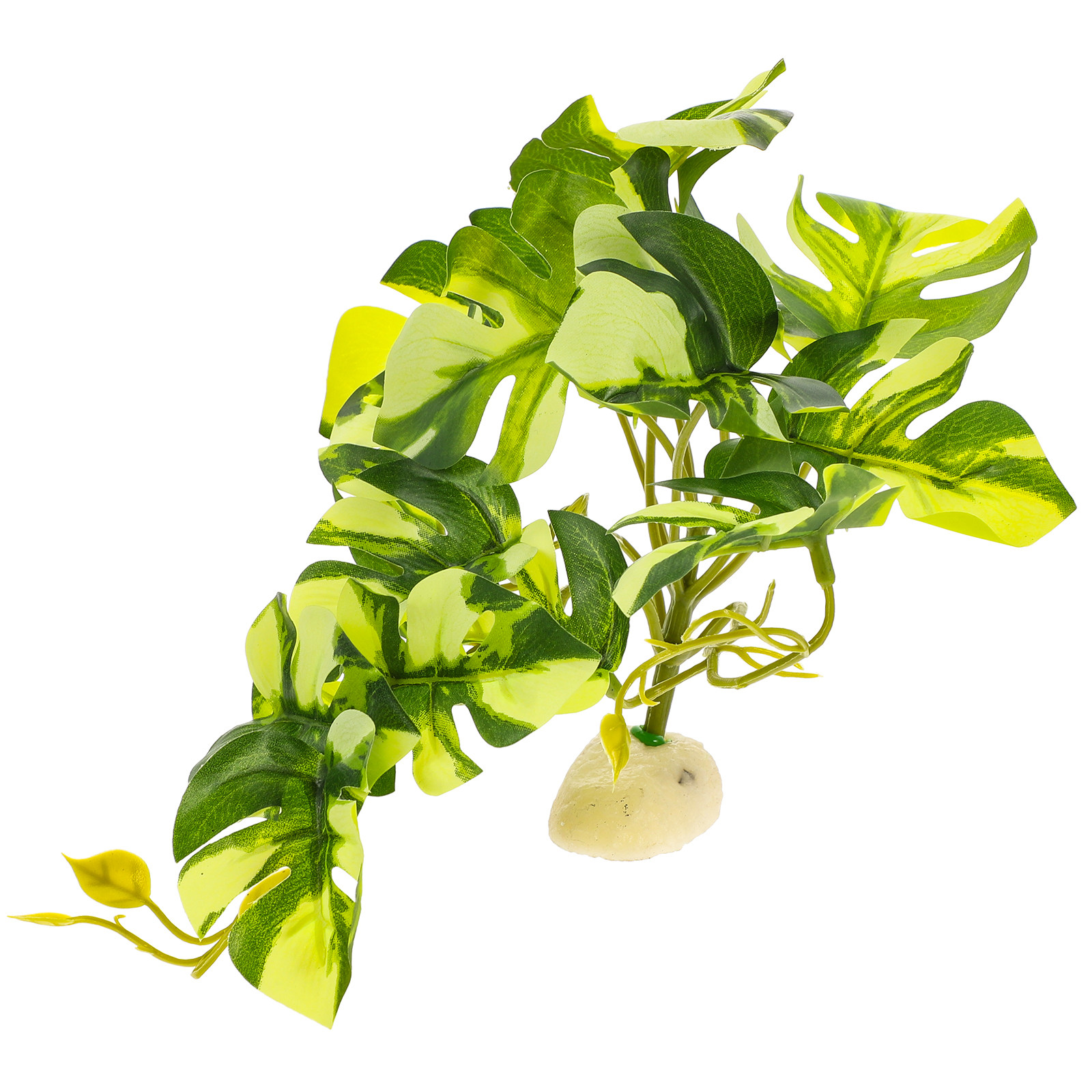 Aquarium Planted Tank - ต้นมอนสเตอร่าเรซินเสมือนจริงสำหรับตกแต่งตู้เลี้ยงสัตว์เลื้อยคลาน สัตว์ครึ่งบกครึ่งน้ำ และตู้ปลา