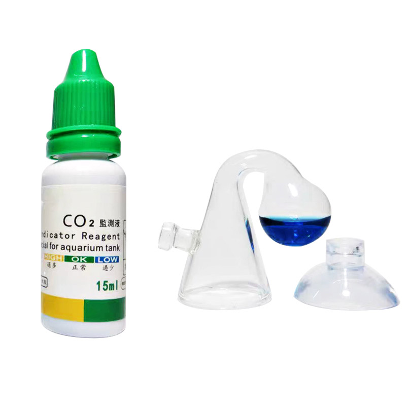 Glass Co2 Drop Checker - พิพิธภัณฑ์สัตว์น้ํา CO2 ตัวบ่งชี้ Solution Monitor พืชหญ้า