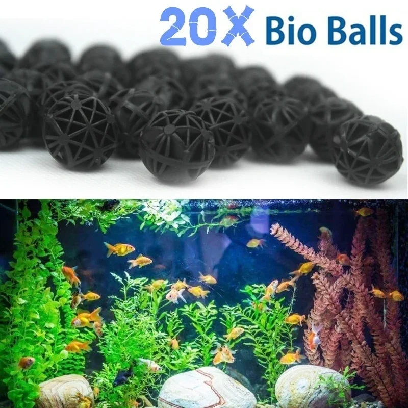 Aquarium Planted Tank - ไส้กรองชีวภาพสำหรับตู้ปลา ขนาด 16 มม. จำนวน 20