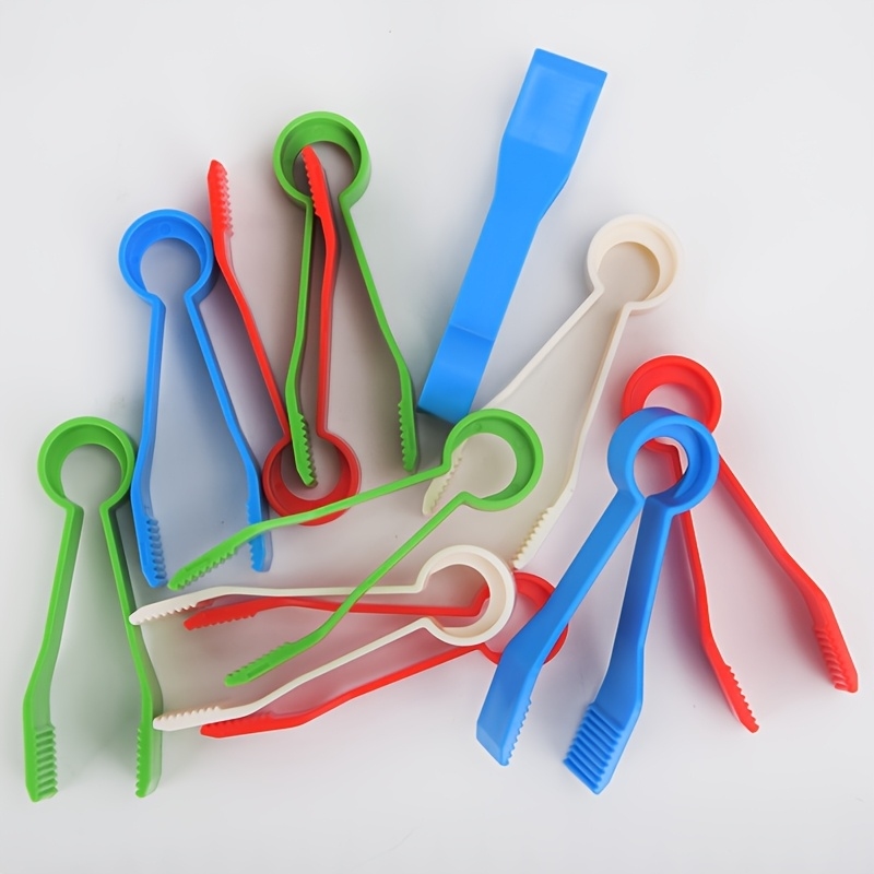 Planted Clip Tweezers - 4 สีพลาสติกฝึกทักษะการเคลื่อนไหวอย่างละเอียด ชุดคลิปหนีบแหนบของเล่นเพื่อการศึกษาทางประสาทสัมผัสเครื่องมือจับแมลงในห้องเรียน