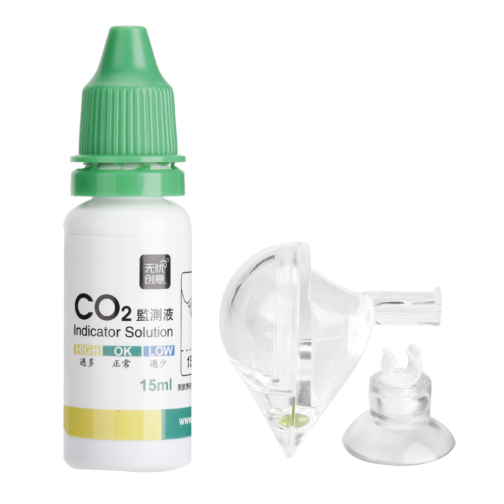 Glass Co2 Drop Checker - มอนิเตอร์ CO2สำหรับปลา CO2ในตู้ปลา, มอนิเตอร์ CO2คาร์บอนไดออกไซด์สำหรับตู้ปลาเครื่องทดสอบการตกของกระจก