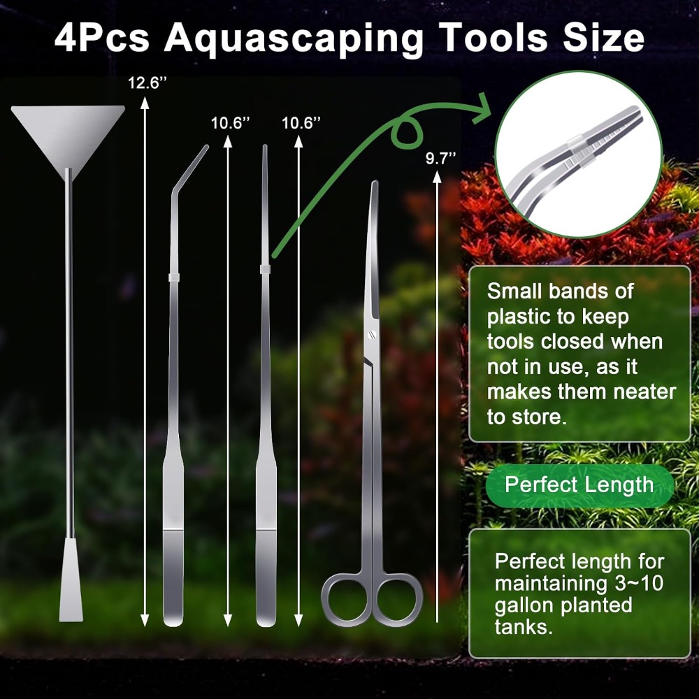 ชุดเครื่องมือจัดสวนใต้น้ำแบบมื - Planted Aquarium Cleaning Kit บทวิจารณ์และราคา