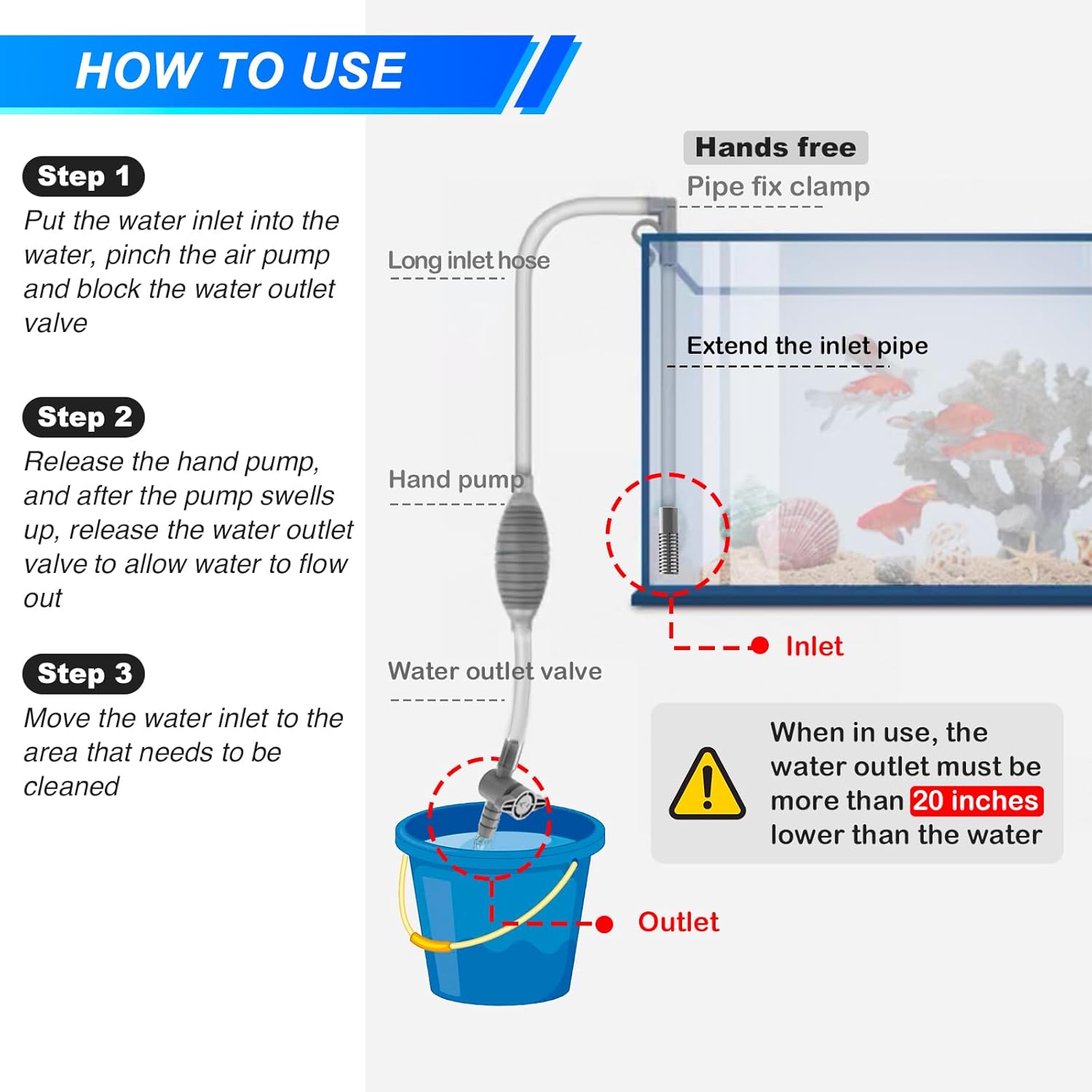 ตู้ปลาขนาดใหญ่ Aquarium Siphon - Planted Aquarium Cleaning Kit บทวิจารณ์และราคา